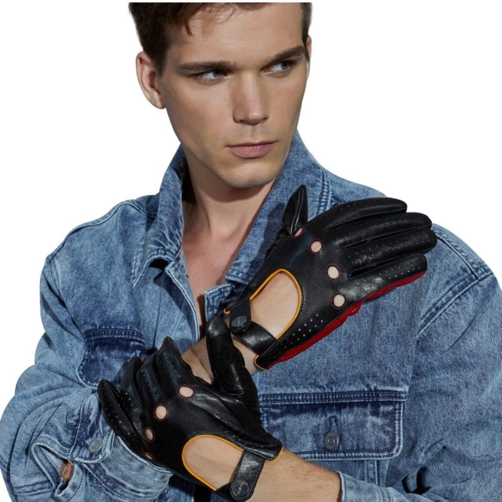 Italian Leather Motorcycle Gloves